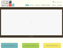 Tablet Screenshot of cornercovedental.com